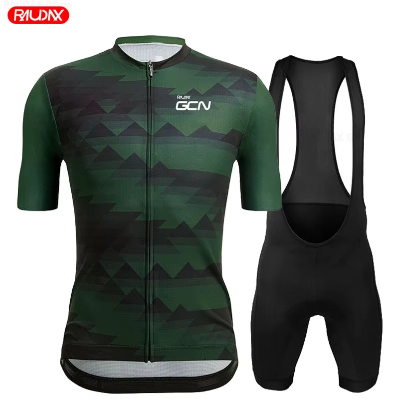 RAUDAX 2024 Cycling Jersey Suit Summer Men'S Short Sleeve Cycling Clothing Cycling Shirt Mountain Race Cycling Jersey Set