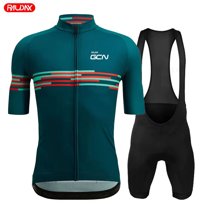 RAUDAX 2024 Cycling Jersey Suit Summer Men'S Short Sleeve Cycling Clothing Cycling Shirt Mountain Race Cycling Jersey Set